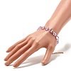 Sparkling Heart Glass Beaded Bracelet for Girl Women BJEW-JB07177-5