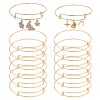 15Pcs Stainless Steel Adjustable Bangle Making BJEW-UN0001-64G-1