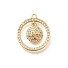 Brass Micro Pave Cubic Zirconia Pendants KK-G519-07G-05-1