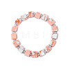 Square Synthetic Imperial Jasper Beaded Bracelets for Women Men DR6998-2-1