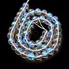 Transparent Electroplate Glass Beads Strands GLAA-T032-T8mm-C14-2