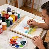 10Pcs Flower Plastic Artist Painting Palette AJEW-GL0003-39-6