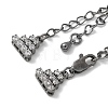 Brass Micro Pave Cubic Zirconia Chain Extender with Glass KK-U052-20B-2