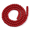 Opaque Solid Color Glass Beads Strands GLAA-T032-P10mm-M-3
