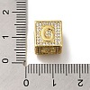 Brass Cubic Zirconia Beads KK-Q818-01G-G-3