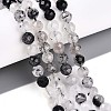 Natural Black Rutilated Quartz Bead Strands G-S345-6mm-30-2