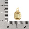 Real 18K Gold Plated Brass Micro Pave Clear Cubic Zirconia Pendants KK-L216-002G-F-3