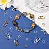 30Pcs 2 Colors Tibetan Style Hook and Eye Clasps FIND-FS0005-27-5