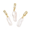 Natural Baroque Pearl Keshi Pearl Pendants PALLOY-JF05356-1