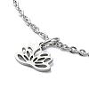 304 Stainless Steel Pendant Necklaces NJEW-B078-05P-1