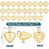 26Pcs 26 Styles Brass Initial Pendants KK-PH0014-80-2