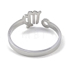 Non-Tarnish Constellations 304 Stainless Steel Open Cuff Ring for Women RJEW-L122-001P-09-3