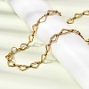 304 Stainless Steel Heart Link Chain Bracelet & Necklace Jewelry Sets SJEW-L199-13G-2