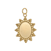 304 Stainless Steel Pendant Cabochon Settings STAS-OY010-29G-1