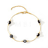 Bohemian Handmade Brass Bead Glass Bracelets HV6711-5-1