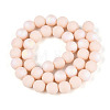Frosted Opaque Glass Beads Strands GLAA-T032-P10mm-MBB09-2