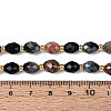 Natural Rhodonite & Eagle Eye & Obsidian Beads Strands G-N358-04A-03-5