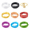 Fashewelry 8 Roll 8 Colors Round Aluminum Wire AW-FW0001-03-11