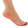 Alloy Crystal Rhinestone Link Chain Anklets WG690B2-18-2