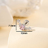 Brass Pave Cubic Zirconia Star Cartilage Earrings FS-WG0D3BD-02-1