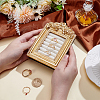 Photo Frame Resin Ring Display Stands ODIS-WH0086-204-3
