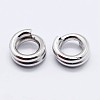 Rhodium Plated 925 Sterling Silver Split Jump Rings STER-F036-01P-1x8mm-2