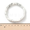 Square Synthetic Howlite Beads Stretch Bracelets for Women Men BJEW-C097-06V-5