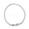 304 Stainless Steel Stud Earrings & Pendant Necklaces & Link Bracelets Jewelry Sets SJEW-L135-01B-2