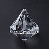 Transparent Acrylic Faceted Diamond Pendants DB28x31mmC01-2