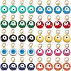 40Pcs 10 Colors Real 18K Gold Plated Plated Brass Enamel Beads KK-NB0001-45-1