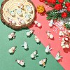 20Pcs 4 Styles Glass Seed & Shell Pearl Pendants PALLOY-YW00140-4