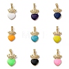 Brass Cubic Zirconia Pendants ZIRC-H122-01G-1