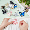14Pcs 14 Style Swan Shape Cloth Sew on Patches PATC-HY0001-18-3