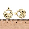 Rack Plating Brass Micro Pave Cubic Zirconia Pendants KK-K341-54G-04-3