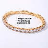 Hip-hop Brass Micro Cubic Zirconia Link Chain Bracelets for Men and Women FX8797-22-1