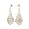 Brass Micro Pave Cubic Zirconia Stud Earrings EJEW-B046-21G-1