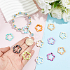 20Pcs Spray Painted Alloy Spring Gate Rings FIND-ME0004-09-3