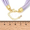 Microfiber Leather Multi-strand Cord Bracelets Makings FB-CBA983F-01G-07-3