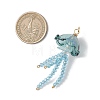 Glass with Acrylic Big Pendants PALLOY-JF04982-02-2