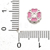 Flower Brass Enamel Bead Rhinestone Settings KK-H527-01P-03-3