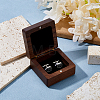 Wood Cuff-link Gift Storage Magnetic Boxes CON-WH0089-217B-4