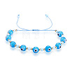 Glass Evil Eye Braided Bead Bracelet QD5460-4-1