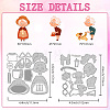 Grandma with Dog Carbon Steel Cutting Dies Stencils DIY-WH0309-2024-2