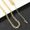 4MM Brass Textured Rolo Chain Necklaces for Men Women NJEW-L012-05G-3