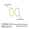 304 Stainless Steel Hoop Earrings OC2065-3-1