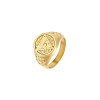 Stainless Steel Gold Plated Ring with Eye HR8975-1-1