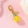 Fruit & Flowers Glass Seed Beads Pendant Decorations HJEW-MZ00407-01-1