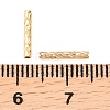 Brass Textured Tube Beads KK-H250-01A-G-3