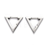 Tarnish Resistant 304 Stainless Steel Triangle Huggie Hoop Earrings STAS-H156-02A-P-1