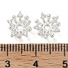 Brass Micro Pave Clear Cubic Zirconia Bead Caps KK-U045-05S-3